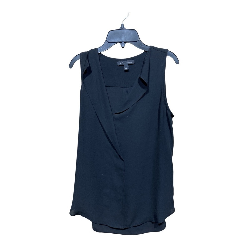 Banana Republic Rayon Sleeveless Black Top